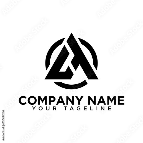 Plakat w ramie LT logo design and vector company template