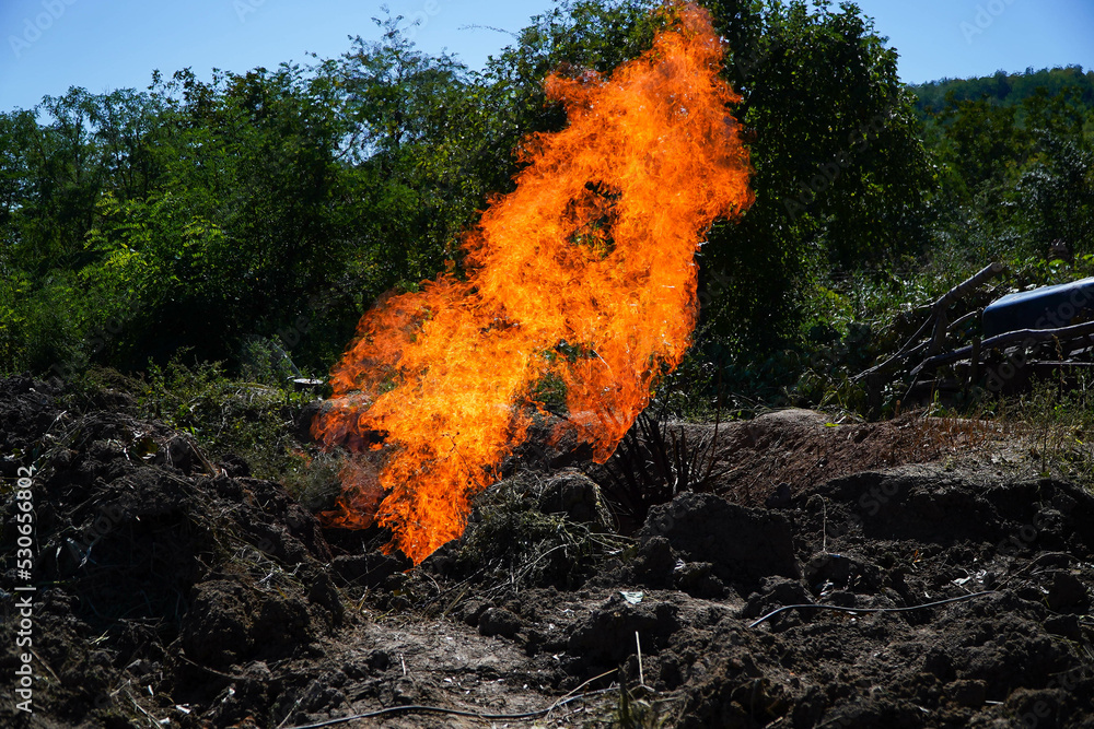 gas bag burning. gas burning from water. gas bag burning. gas burning from water.