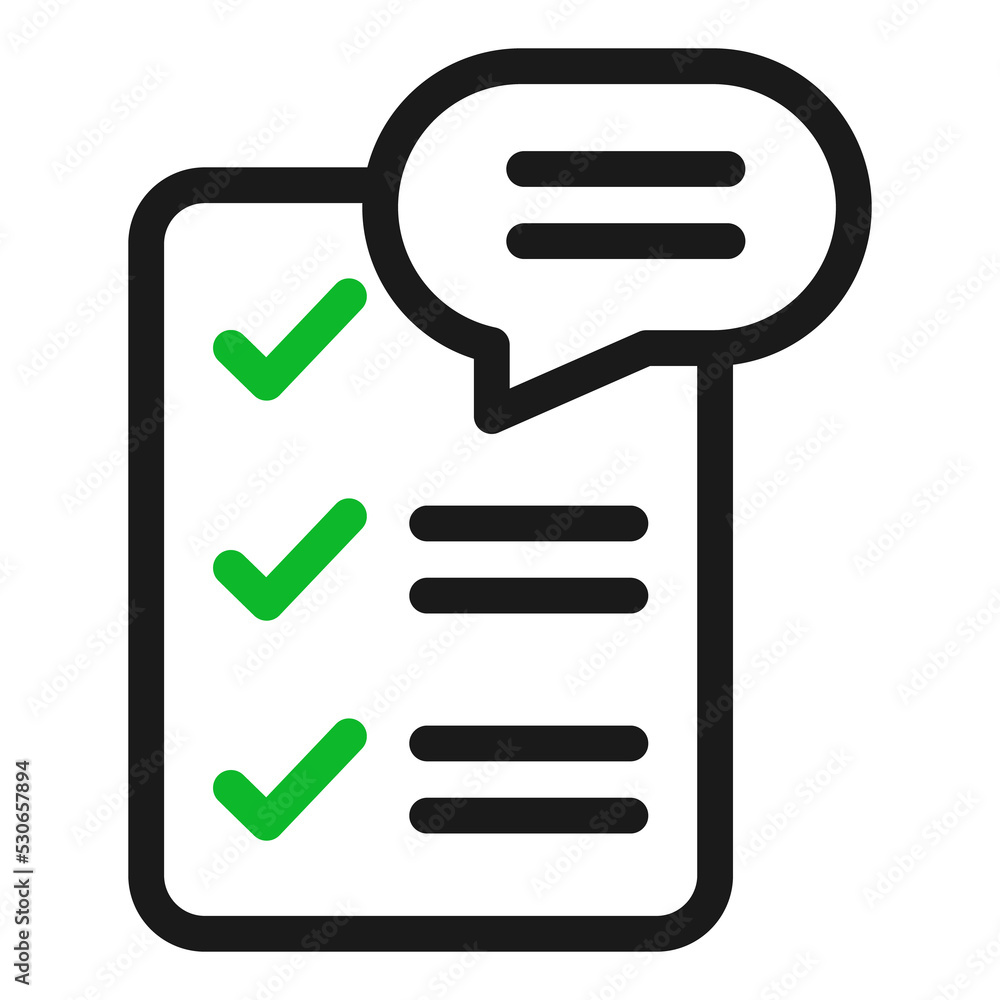 Survey management icon. Checklist forum illustration Survey management icon. Checklist forum illustration