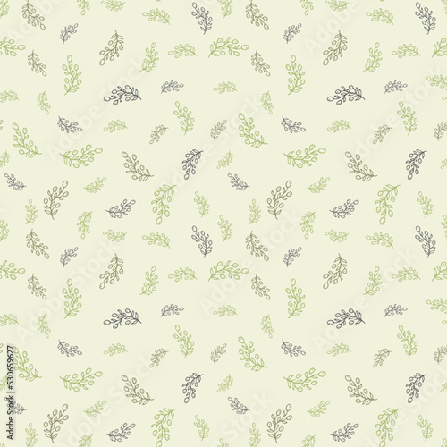 abstract olive branches vector seamless pattern
