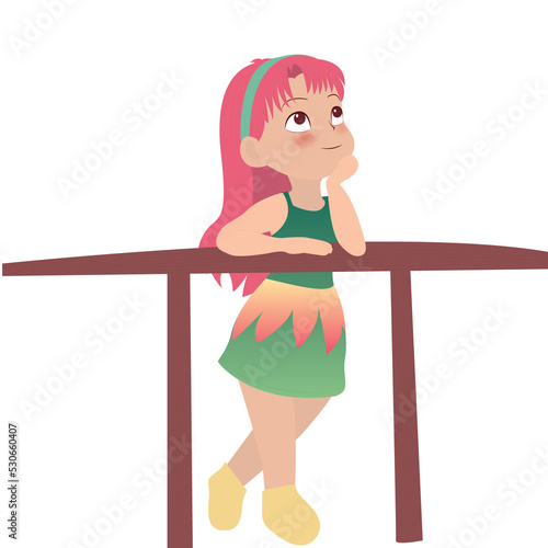 Girl looks at the sky thoughts, motivation, relaxation, inspiration, quiet life.