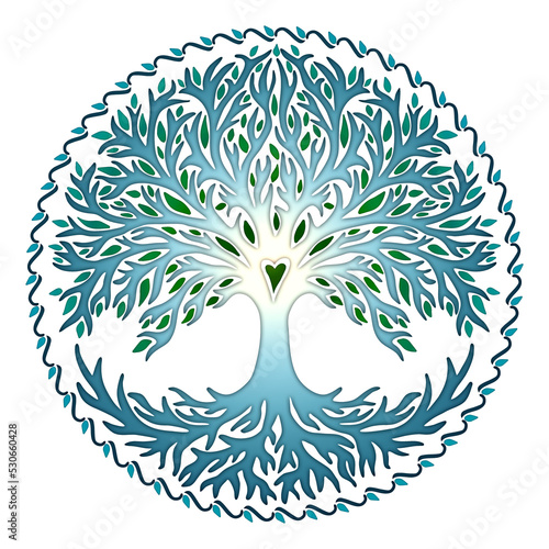 Photography Tree of life, Celtic mythology, Yggdrasil, heart, isolated