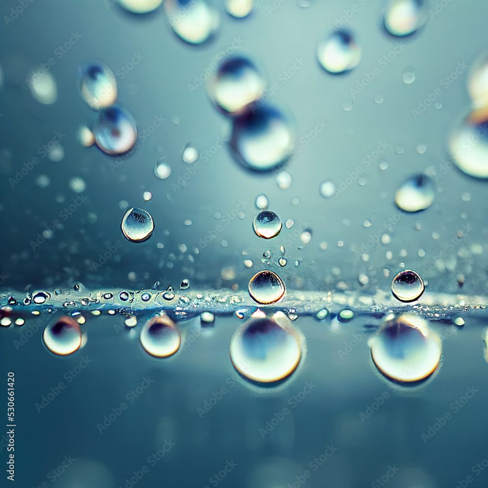 water drops, abstract background