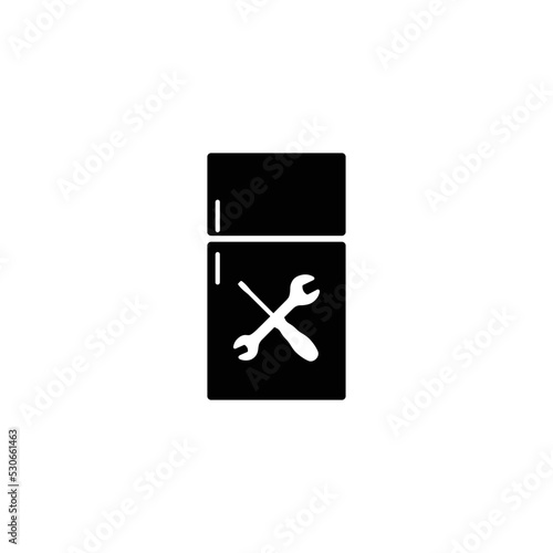refrigerator  repair icon.  fridge repair icon