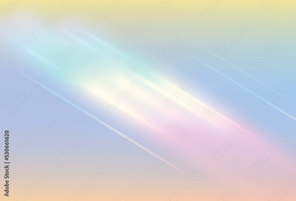 Morion light effect. Rainbow background.