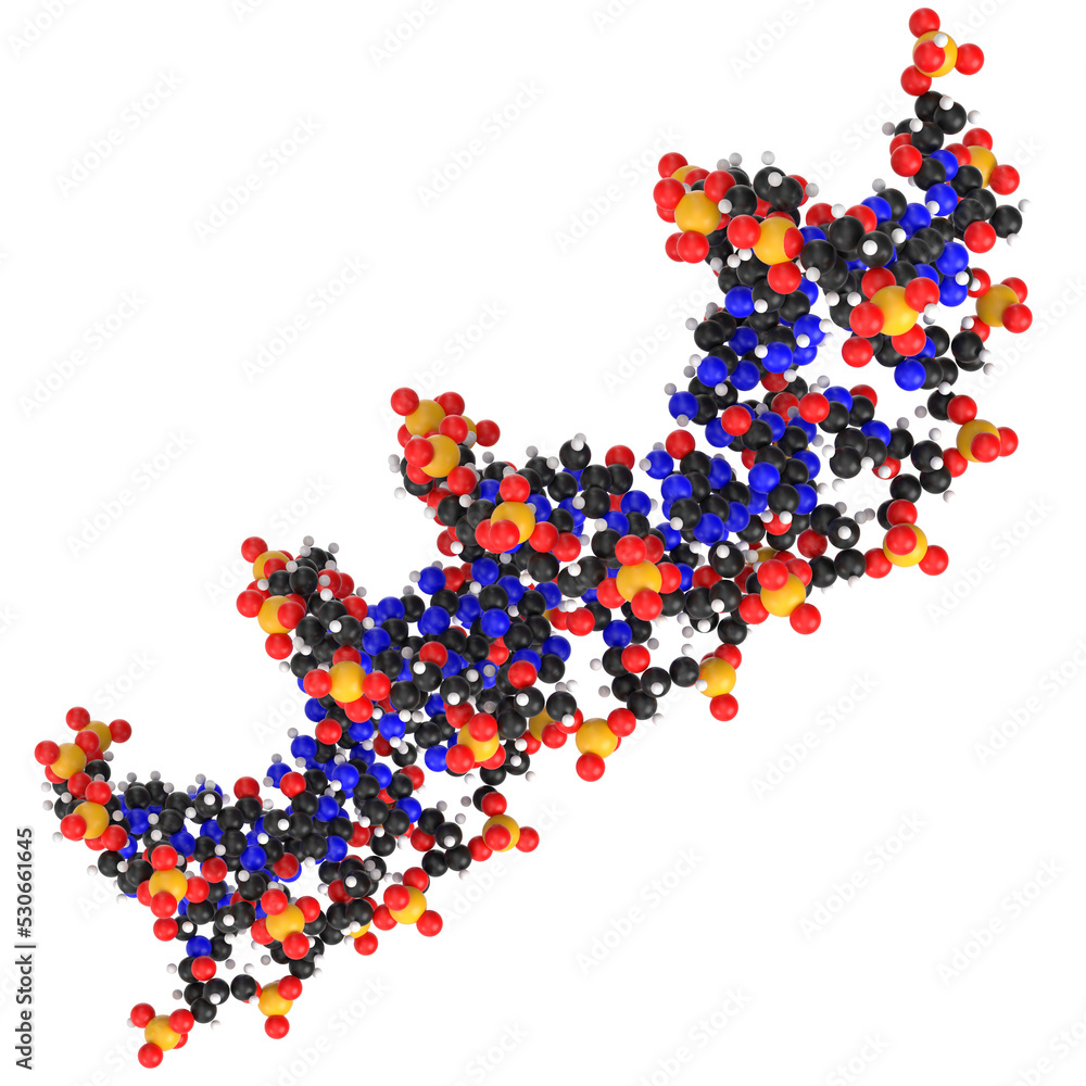 3D rendering illustration of DNA molecules