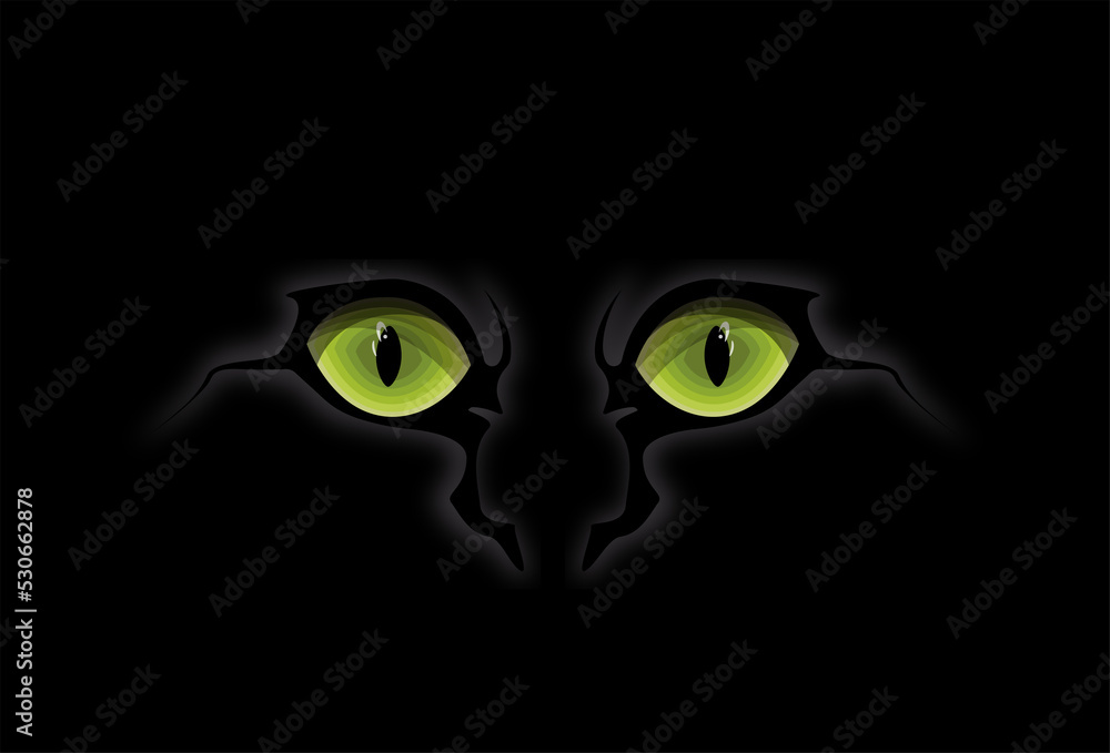 Fototapeta premium black cat eyes