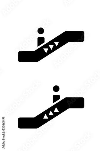 escalator - vector icon, pictogram