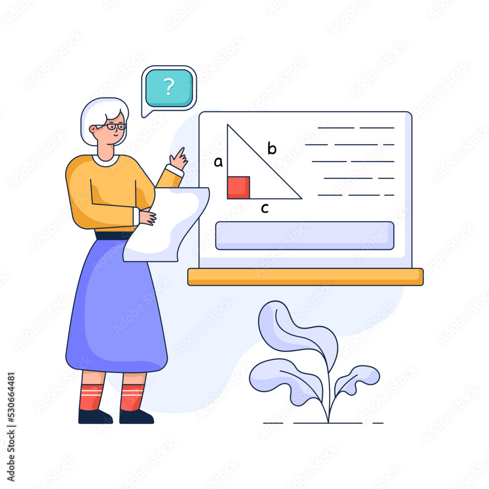 Check out flat illustration of media user 