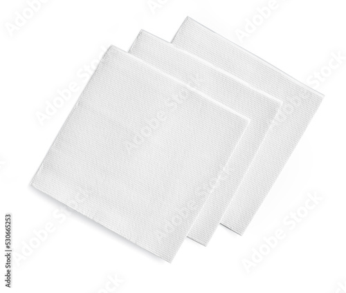white napkins on white
