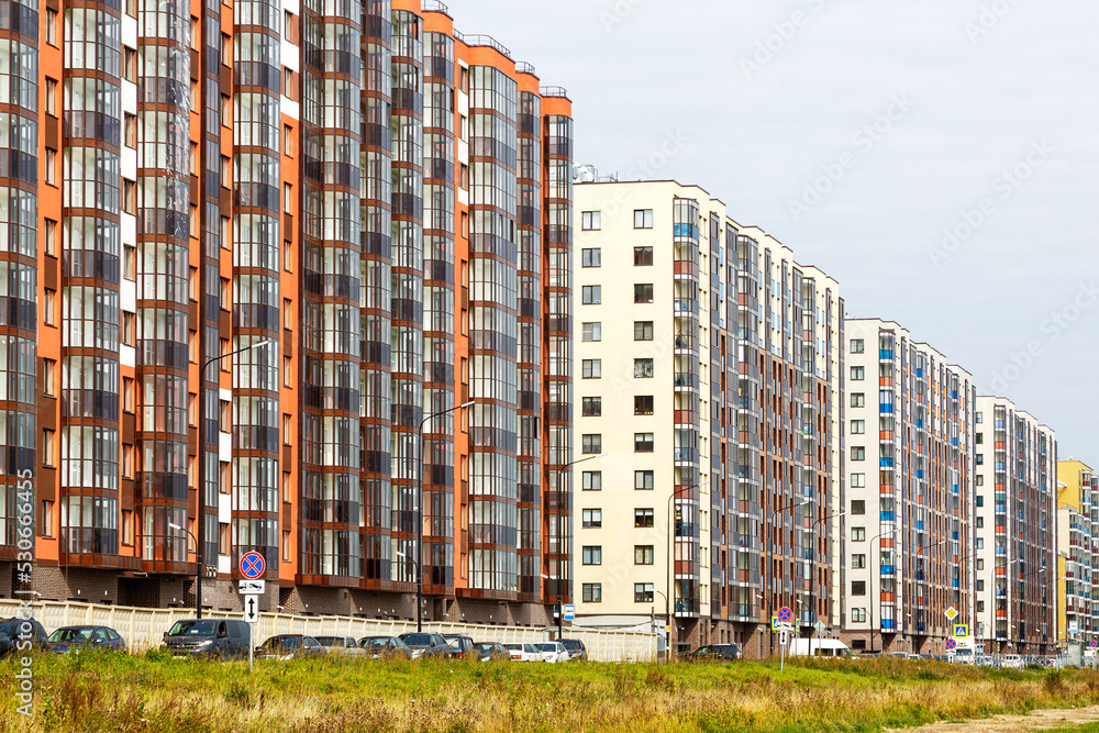 Multi-storey residential buildings. The concept of a new building. The background image. Multi-storey residential buildings. The concept of a new building. The background image.
