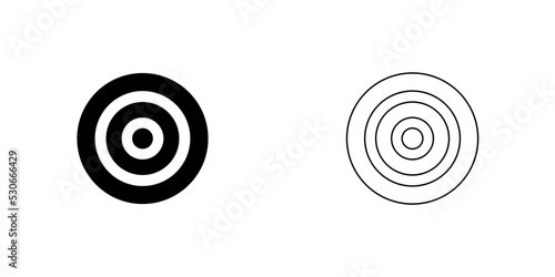 Target vector icon isolated on white background.