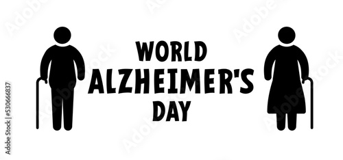 World alzheimer's day or parkinson day. People (patients) suffering from the brain disease and memory loss, for neurology, mental illness. Alzheimer's, parkinson's disease symptoms. June or September 