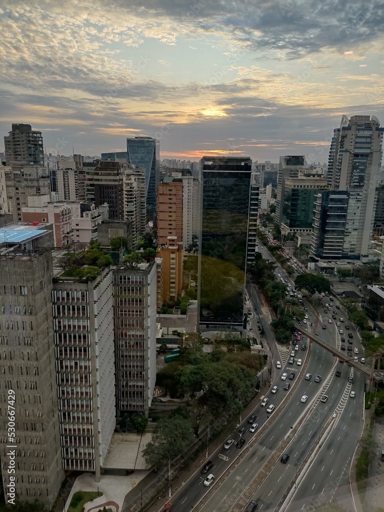 Obraz premium downtown city