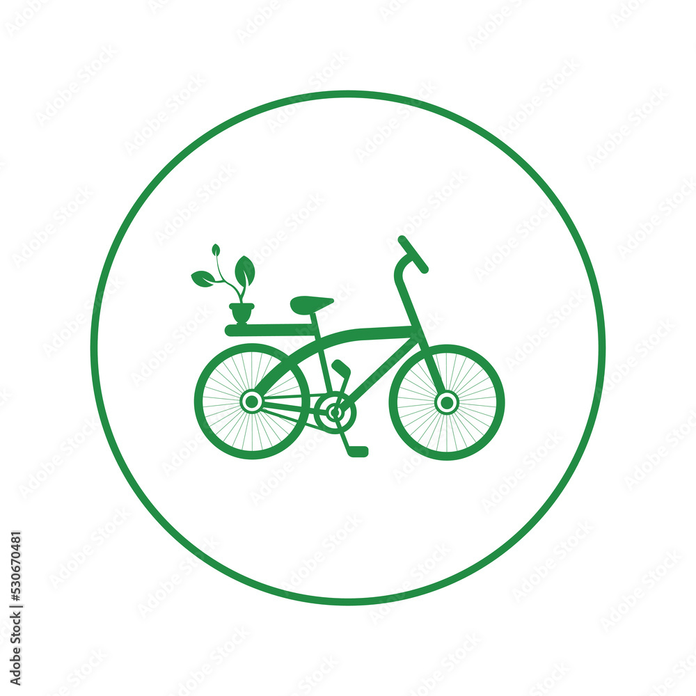 Ecology plant environment bicycle icon | Circle version icon | Ecology plant environment bicycle icon | Circle version icon |