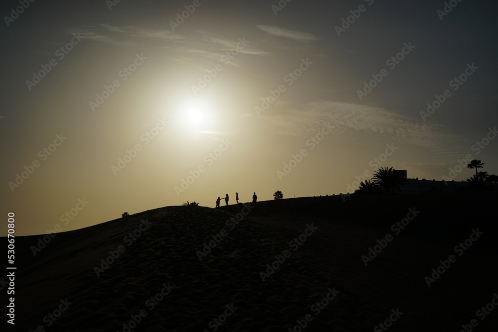 Sand dunes in Maspalomas, Gran Canaria, in the province of Las Palmas