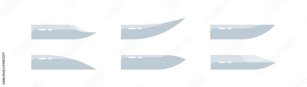 Blade of knife shape illustration in vector flat Blade of knife shape illustration in vector flat