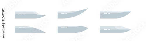 Blade of knife shape illustration in vector flat