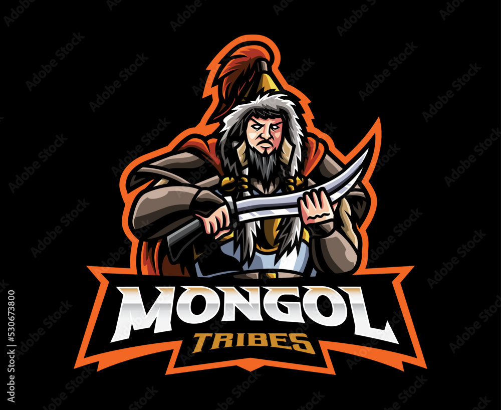 Mongol empire mascot logo design