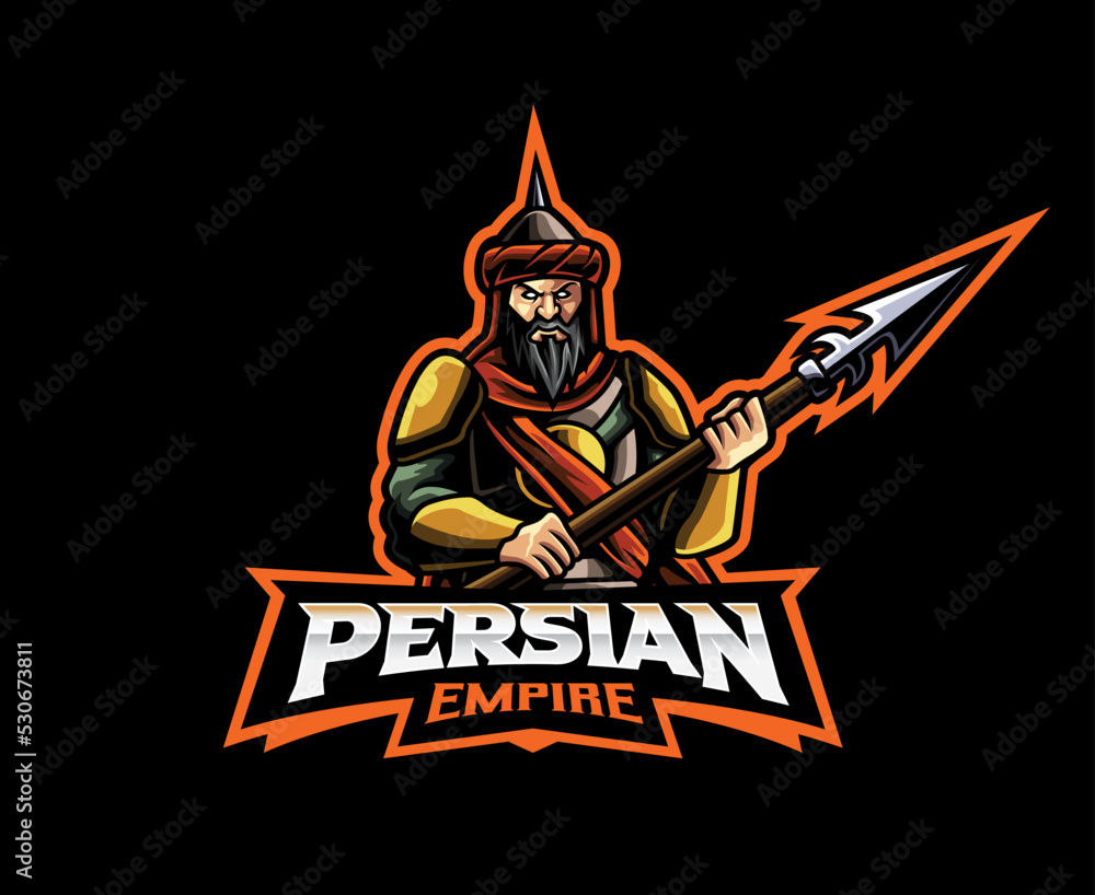 Persian empire mascot logo design
