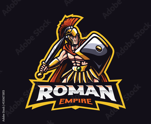 Roman empire mascot logo design
