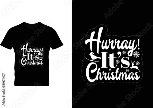 Trendy Christmas Typography Custom T-shirt Design  (ID: 530674607)