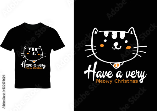 Trendy Christmas Typography T-shirt Design  (ID: 530674624)