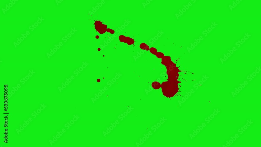 Three different animations of Blood spatter on a green background. Halloween elements. Blood splatter with green screen. Key color, color key background. 4K video Three different animations of Blood spatter on a green background. Halloween elements. Blood splatter with green screen. Key color, color key background. 4K video