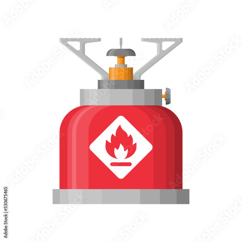 Blowtorch icon.Tourist  gas torch burner isolated on white background vector illustration.