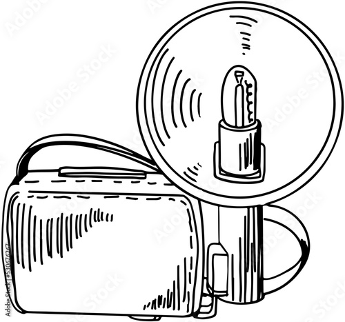 old photographic and cine equipment electronic flash unit in vector