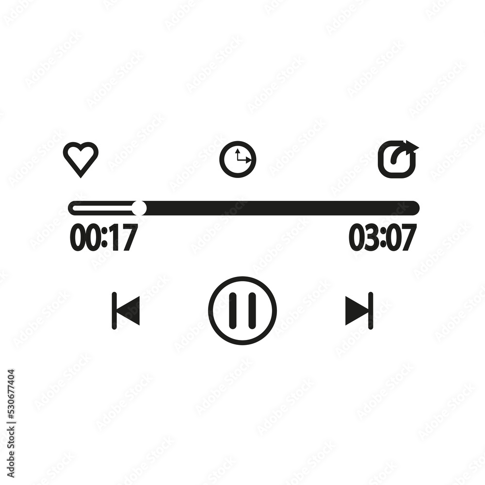audio player line. Linear icon. Music symbol. Vector illustration. Stock image. audio player line. Linear icon. Music symbol. Vector illustration. Stock image.