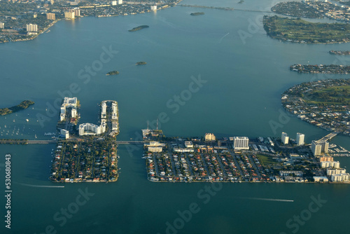 Miami island and waterways
