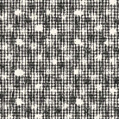 Monochrome Distressed Knit Textured Striped Pattern