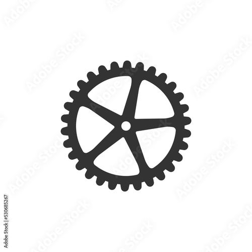 Gear set icon. Cogwheel collection logo. Wheel symbol, setting sign in png flat style.