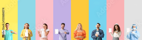 Set of different people wit...