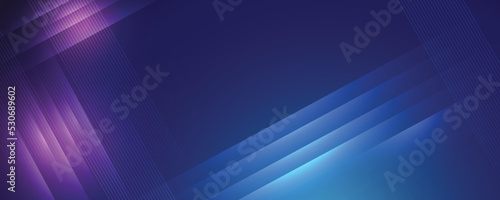 Abstract modern blue background with bright elements, parallel lines and geometric shape in vector illustration. 