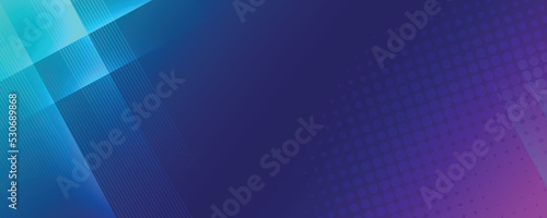 Abstract modern blue background with bright elements, parallel lines and geometric shape in vector illustration. 