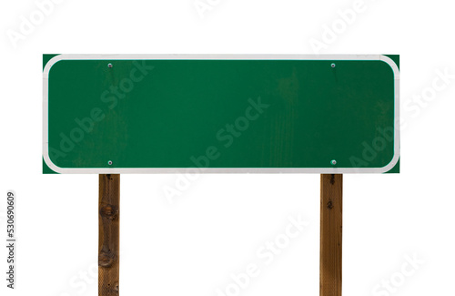 Transparent PNG of Medium Blank Green Road Sign Ready For Your Message.