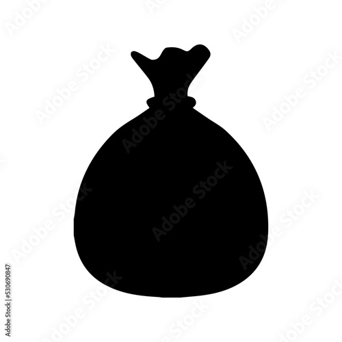 money bag - silhouette icon