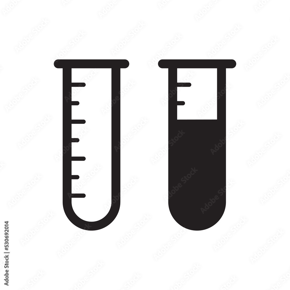 Measuring tube icon vector in clipart style Measuring tube icon vector in clipart style