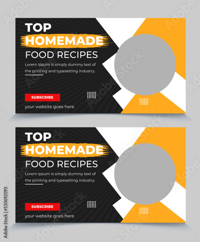 Homemade food review youtube thumbnail or web banner design