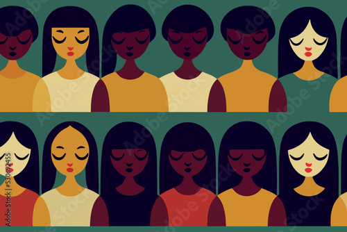 An illustration of woman multiracial affiliation