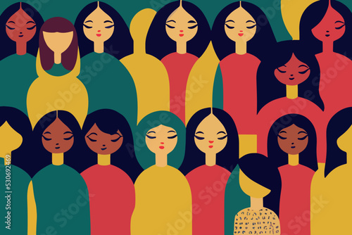 Multiracial illustration of different people