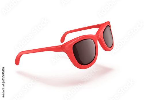 Red toy sunglasses. Vector illustration