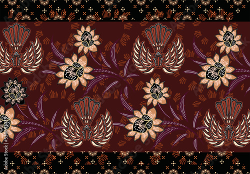Batik Indonesian: is a technique of wax-resist dyeing applied to whole cloth, or cloth made using this technique originated from Indonesia.