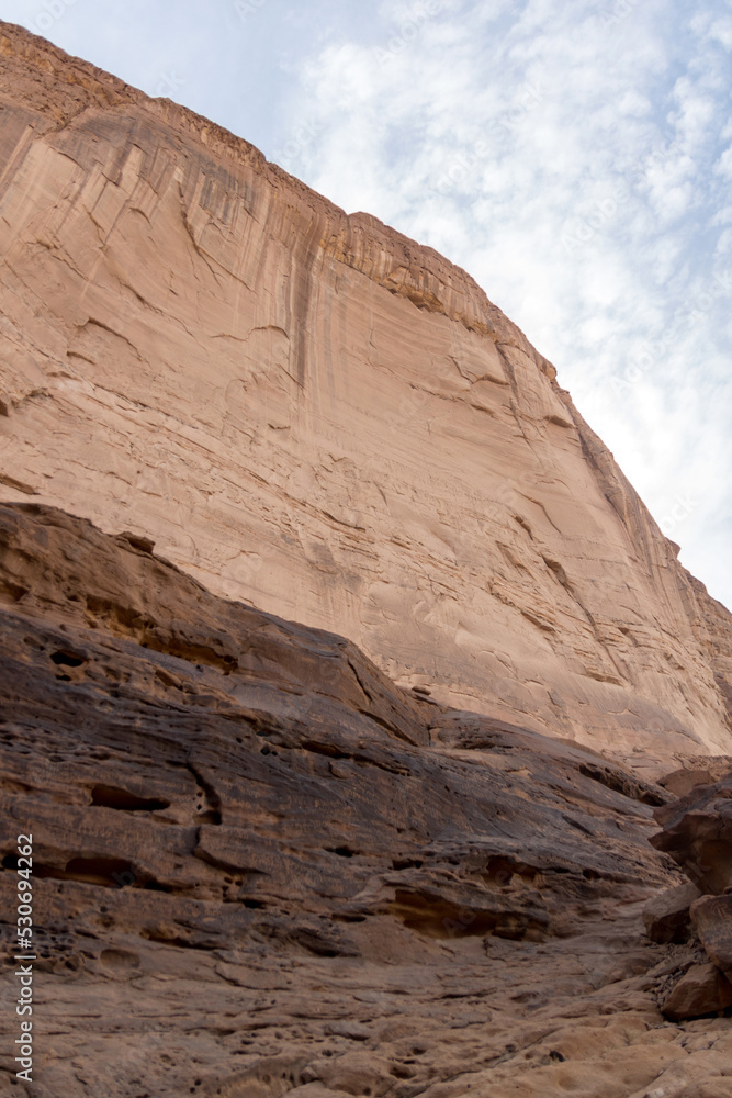 Fototapeta premium ancient stone inscriptions at Jabal Ikmah in al-ula saudi arabia