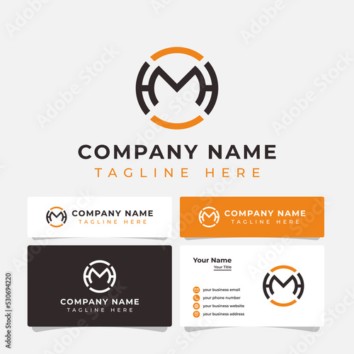 Letter MH Circle Logo, is suitable for any business.