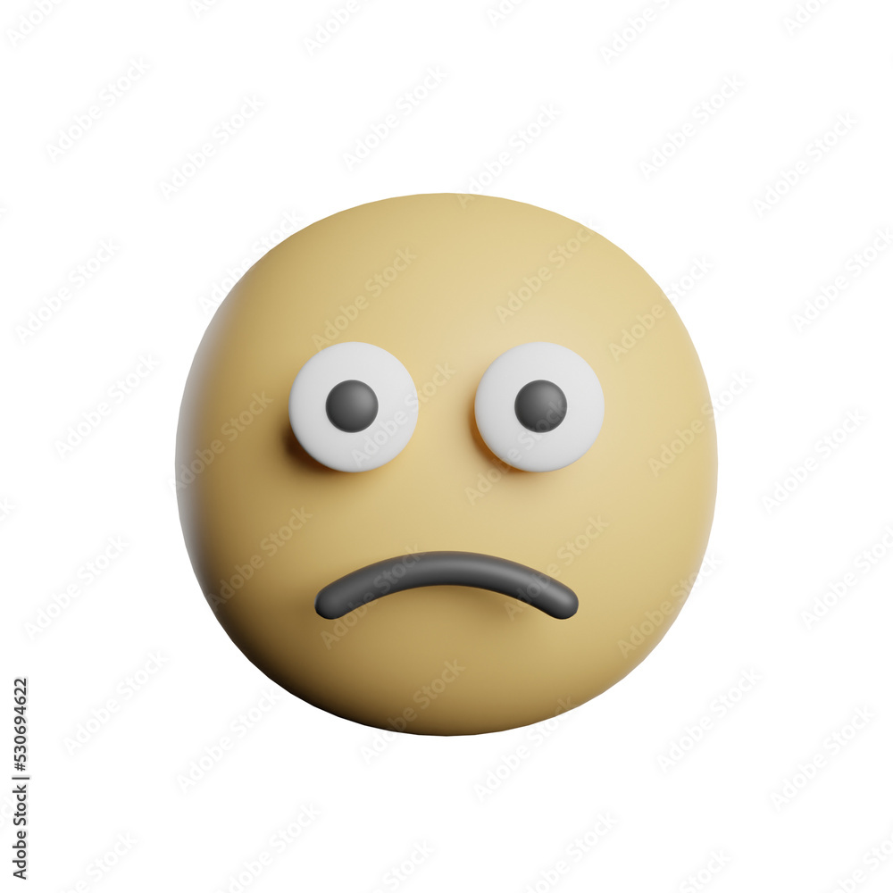 Fototapeta premium Emoticon Confused Face