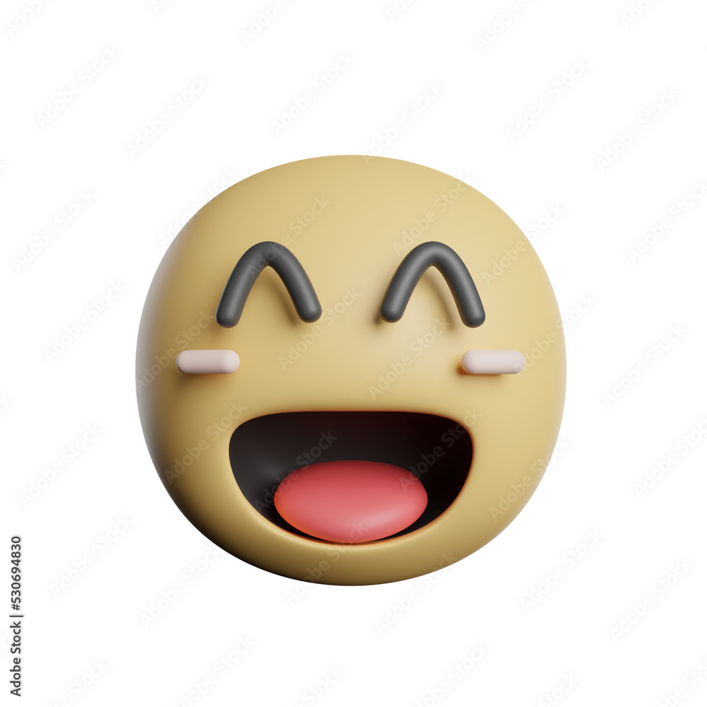 Fototapeta premium Emoticon Laugh Face