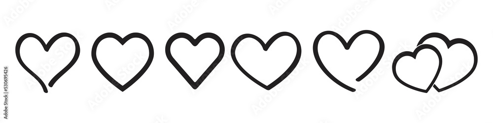 Heart vector icons